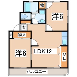 郡山駅 バス19分  桑野二丁目下車：停歩7分 3階の物件間取画像